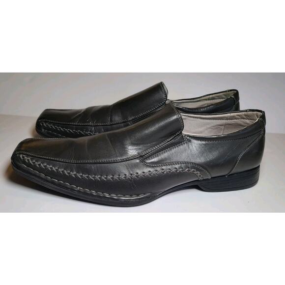 Steve Madden Shoes Mens 11.5 Trace Loafers Charcoal Square Toe Casual Dress - Picture 5 of 10
